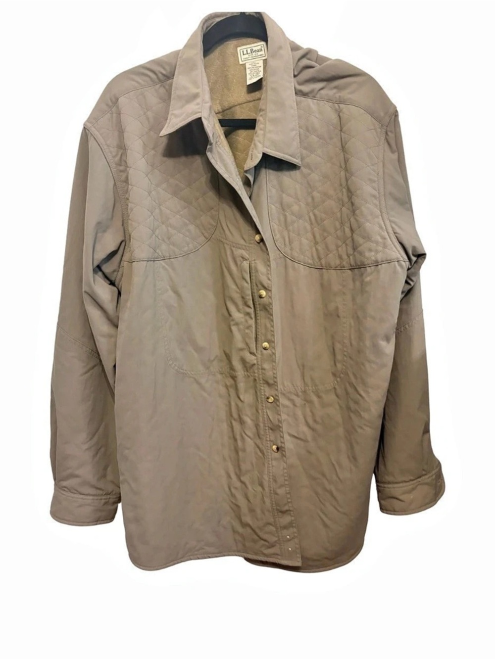 Vintage L.L. Bean Quilted Shooting / Upland Field Shirt Jacket – Tan (Size XXL R
